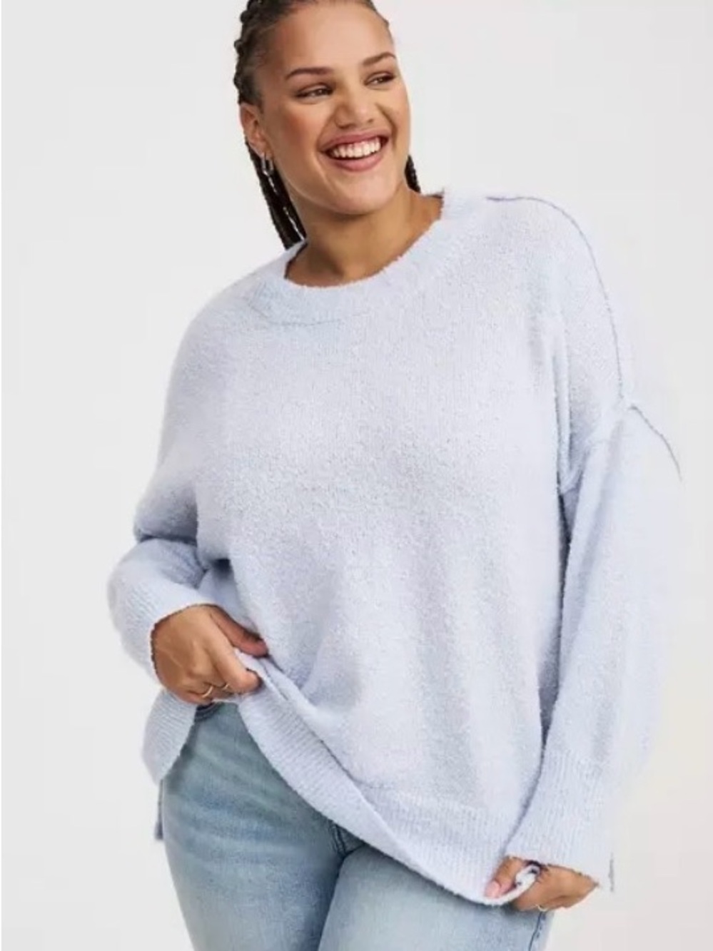 NWT Torrid Boucle Crew Tunic Sweater